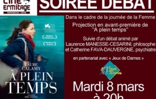Affiche soirée débat Catherine Fava-Dauvergne et Laurence Manesse-Cesarini - 8 mars 2022