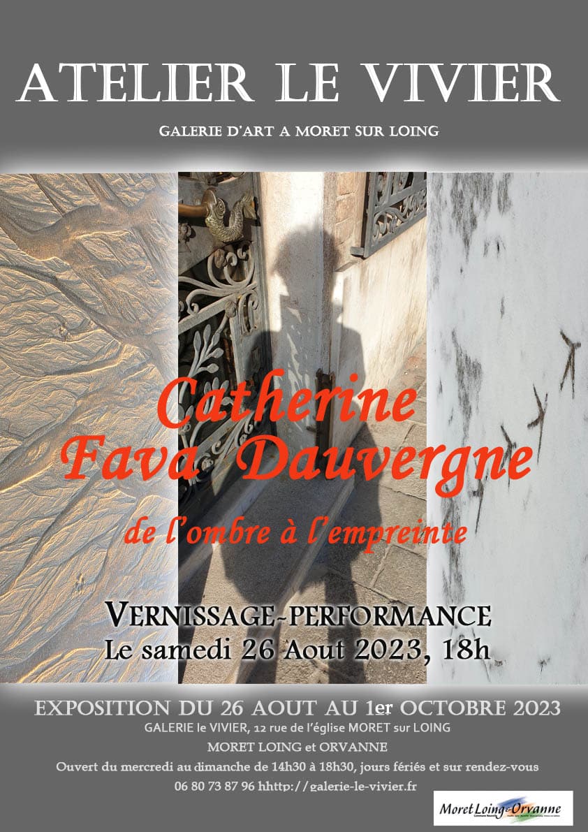 Affiche présentant l'exposition et la performance de Catherine Fava Dauvergne